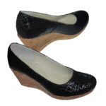 Pantofi dama negri cu platforma din piele naturala croco intre 34 si 41 - imagine 4
