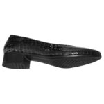 Pantofi dama negri cu toc mic din piele naturala croco intre 34 si 41 - imagine 4