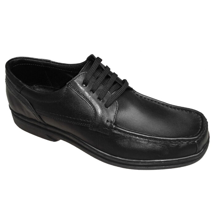 Pantofi lati si usori piele naturala negri cu masuri mari 45, 46, 47, 48 - imagine 2