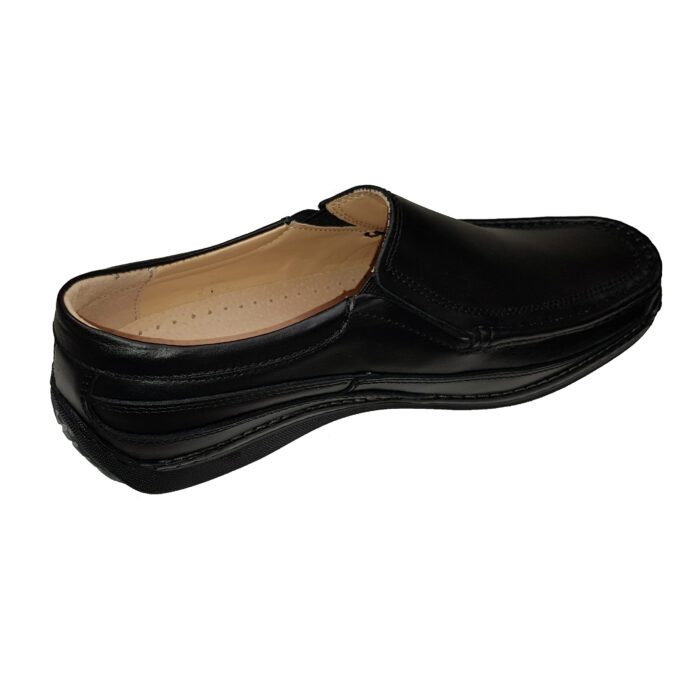Pantofi/mocasini lati din piele naturala negri intre 40 si 44 - imagine 3