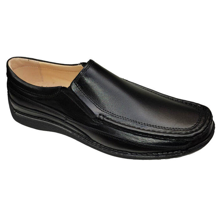 Pantofi/mocasini lati din piele naturala negri intre 40 si 44 - imagine 2