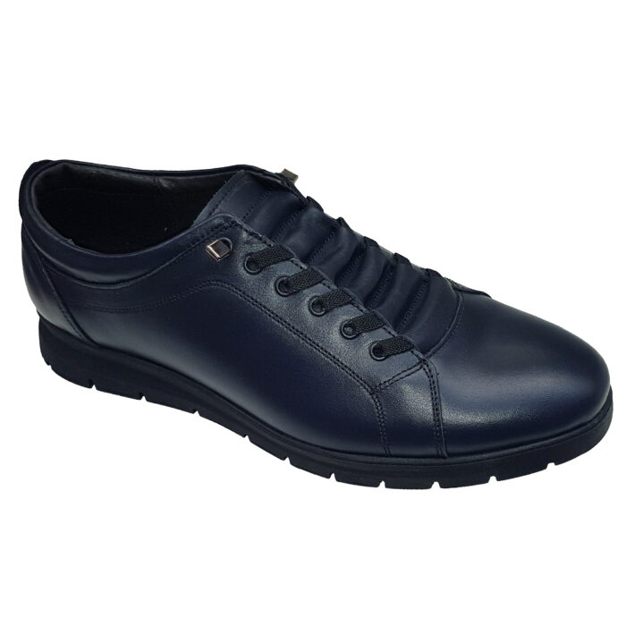 Pantofi bleumarin cu siret mascat din piele naturala marimi intre 39 si 44 - imagine 2