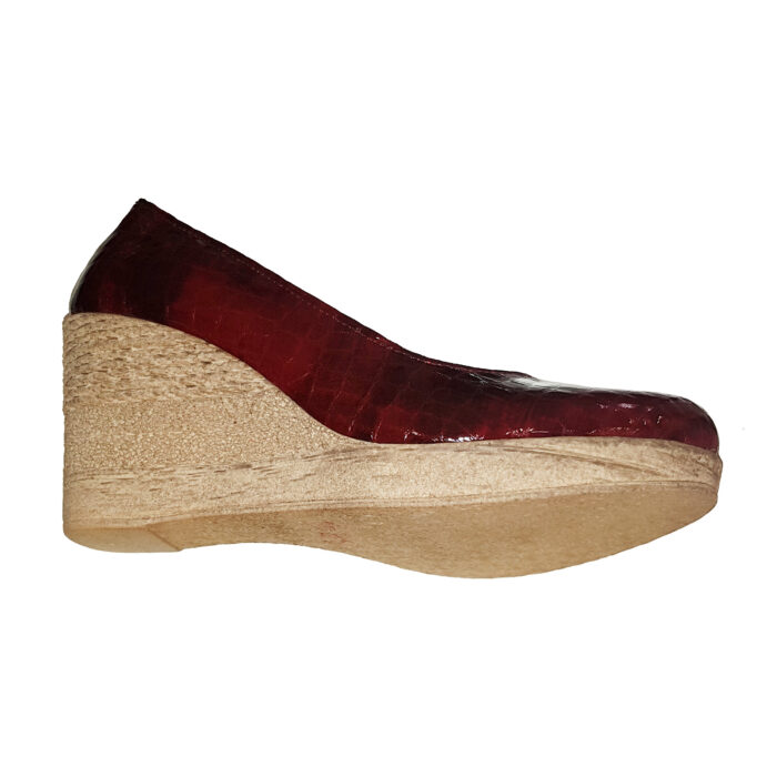 Pantofi dama visinii cu platforma din piele naturala croco marimi intre 34 si 41 - imagine 3