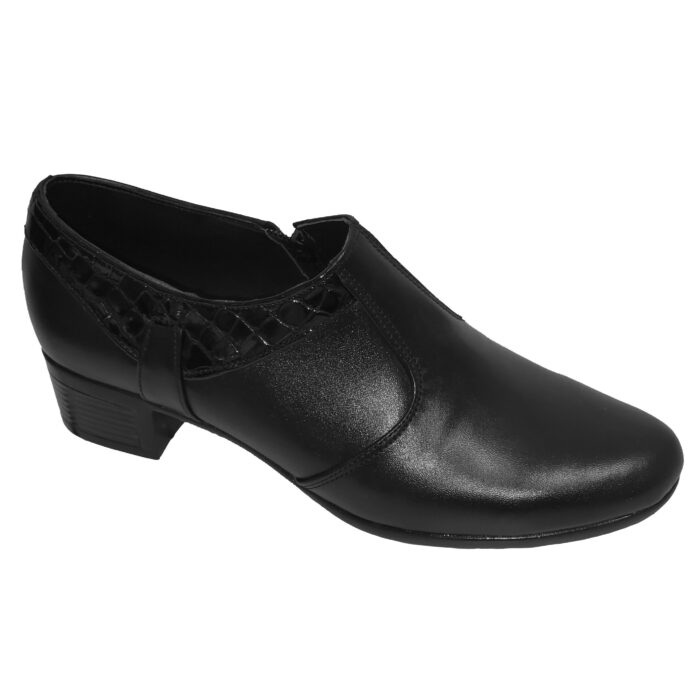 Pantofi dama negri din piele naturala si croco marimi intre 36 si 40 - imagine 2