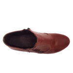 Botine scurte cu toc masiv din piele naturala maro intre 35 si 41 - imagine 5