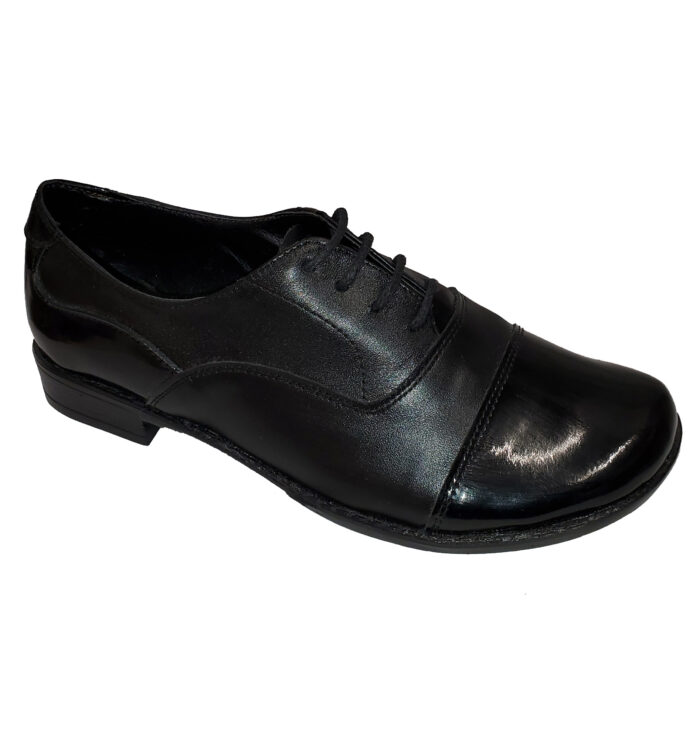 Pantofi dama piele naturala neteda neagra si lacuita marimi intre 35 si 40 - imagine 2