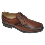 Pantofi lati eleganti din piele naturala maro cu siret intre 40 si 46 - imagine 2
