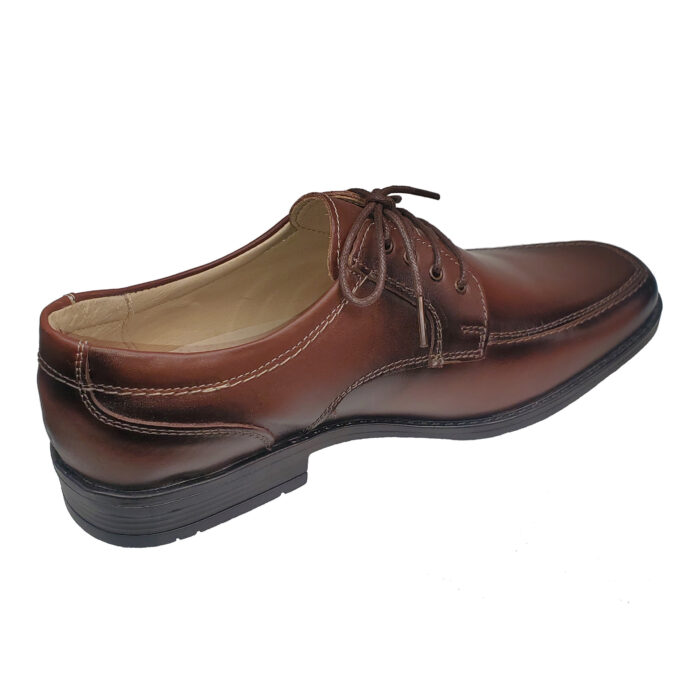 Pantofi lati eleganti din piele naturala maro cu siret intre 40 si 46 - imagine 3