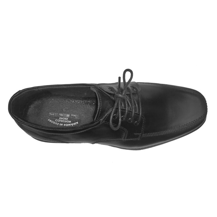 Pantofi lati eleganti din piele naturala negri cu siret intre 40 si 46 - imagine 5
