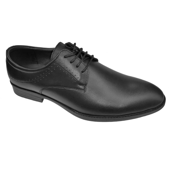 Pantofi eleganti cu siret negri din piele naturala marimi intre 40 si 45 - imagine 2