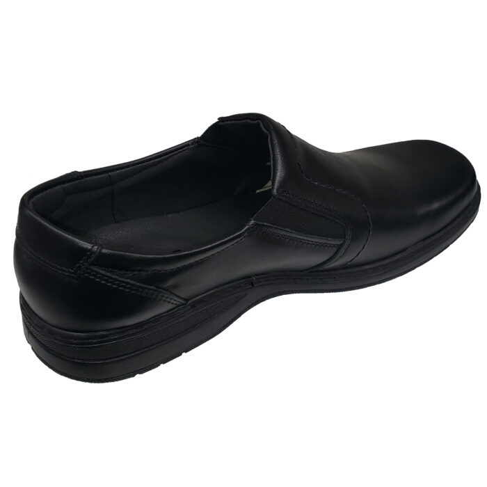 Pantofi lati din piele naturala negri cu talpa cusuta EPA intre 39 si 48 - imagine 3