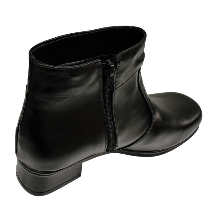 Botine late cu toc masiv din piele naturala negre marimi intre 35 si 41 - imagine 3