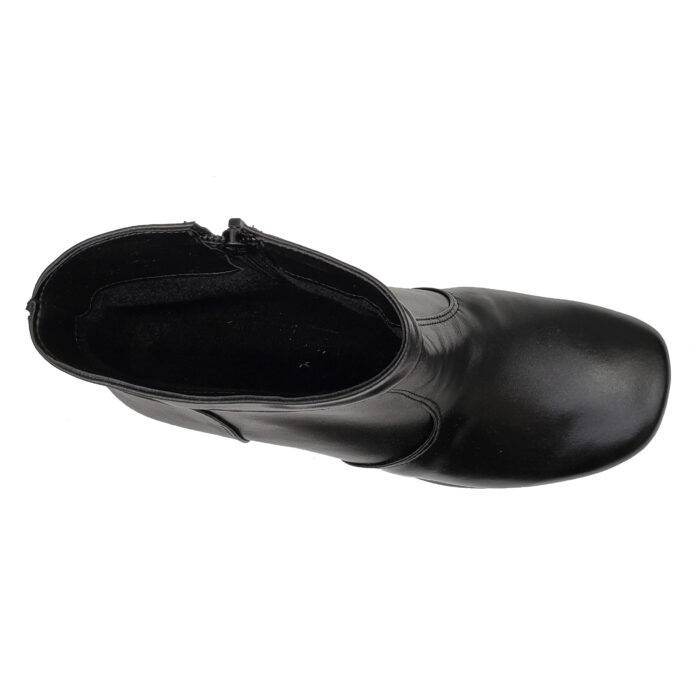 Botine late cu toc masiv din piele naturala negre marimi intre 35 si 41 - imagine 5