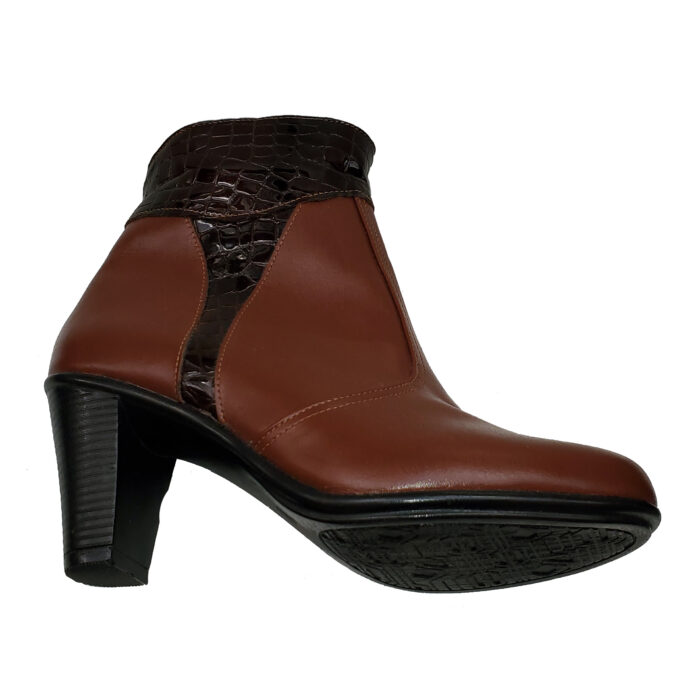 Botine dama cu toc din piele naturala maro intre 35 si 40 - imagine 3