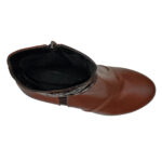 Botine dama cu toc din piele naturala maro intre 35 si 40 - imagine 4
