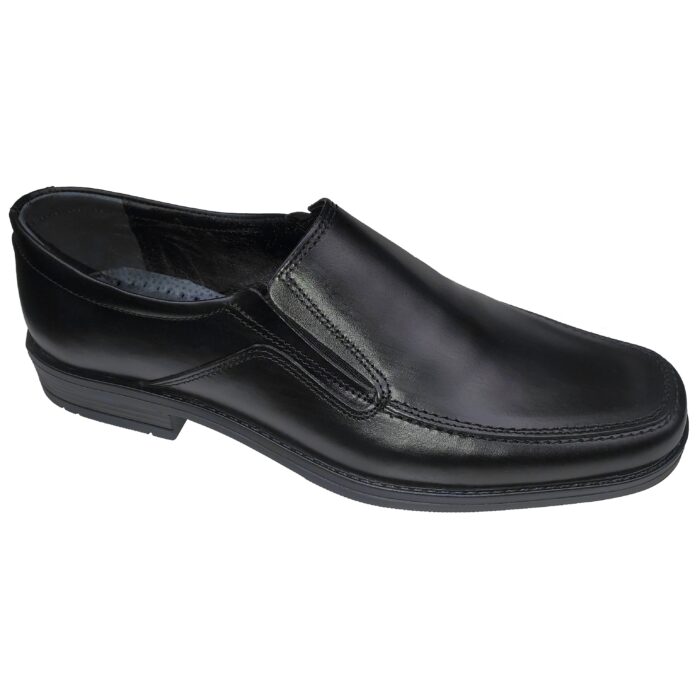 Pantofi lati eleganti din piele naturala negri intre 40 si 46 - imagine 2