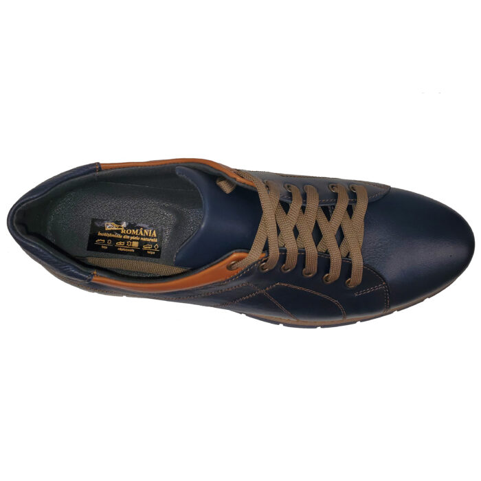 Pantofi bleumarin casual-sport din piele naturala intre 39 si 44 - imagine 4