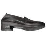 ULTIMA PERECHE Pantofi cu toc masiv de dama din piele naturala negru croco marimea 39 - imagine 3