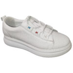 Pantofi sport dama usori din piele naturala albi intre 36 si 41