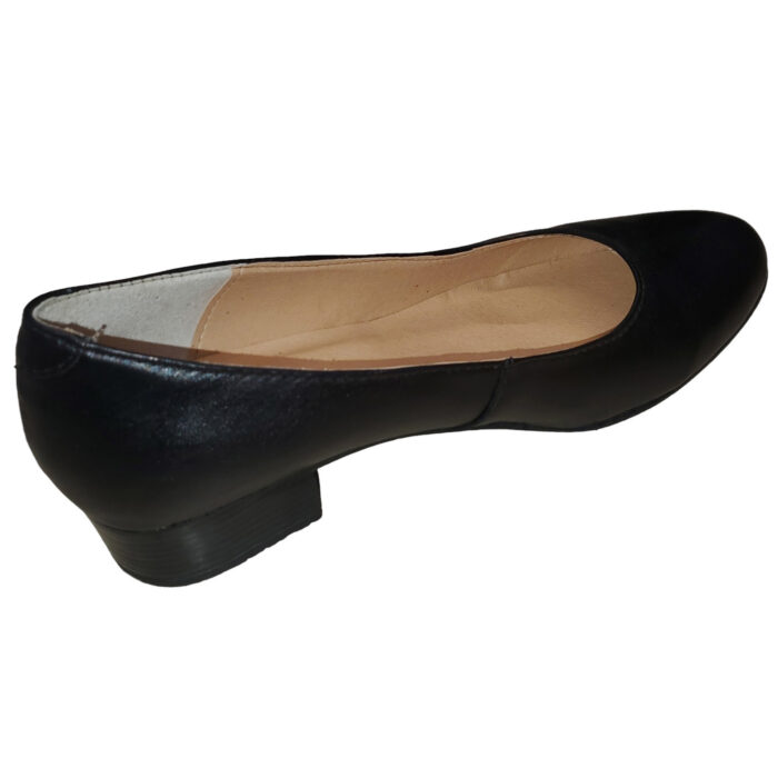 Pantofi dama negri cu toc mic din piele naturala intre 34 si 41 - imagine 2