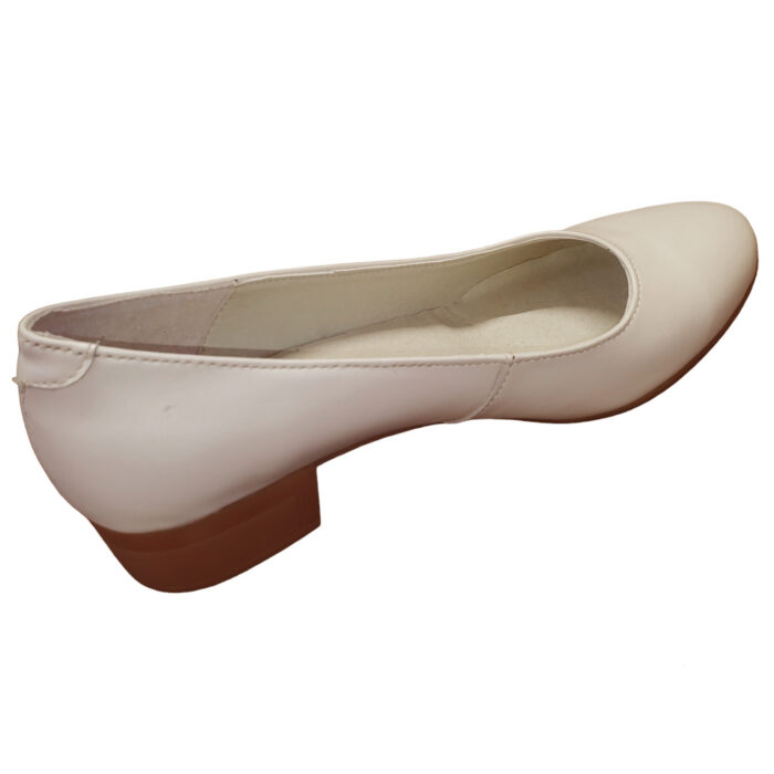 Pantofi dama bej cu toc mic din piele naturala intre 34 si 41 - imagine 3