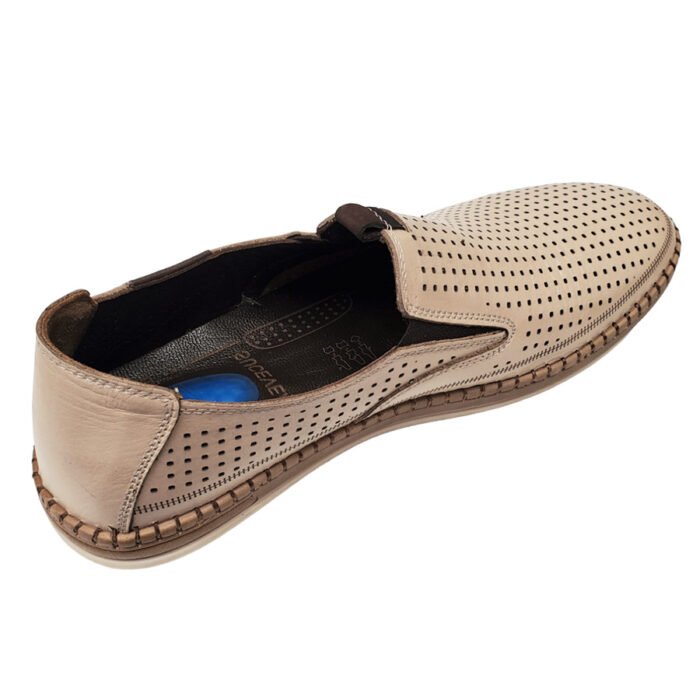Pantofi usori bej din piele naturala matritata intre 40 si 45 - imagine 3