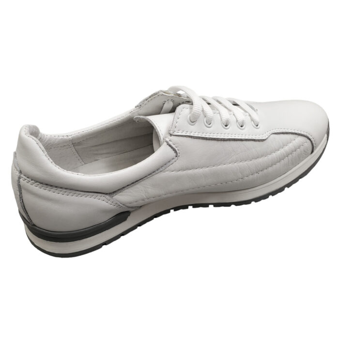Pantofi sport albi cu siret din piele naturala Rusay intre 40 si 45 - imagine 2