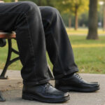Pantofi lati si usori piele naturala negri cu masuri mari 45, 46, 47, 48 - imagine 3