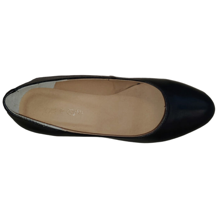 Pantofi dama negri cu toc mic din piele naturala intre 34 si 41 - imagine 4