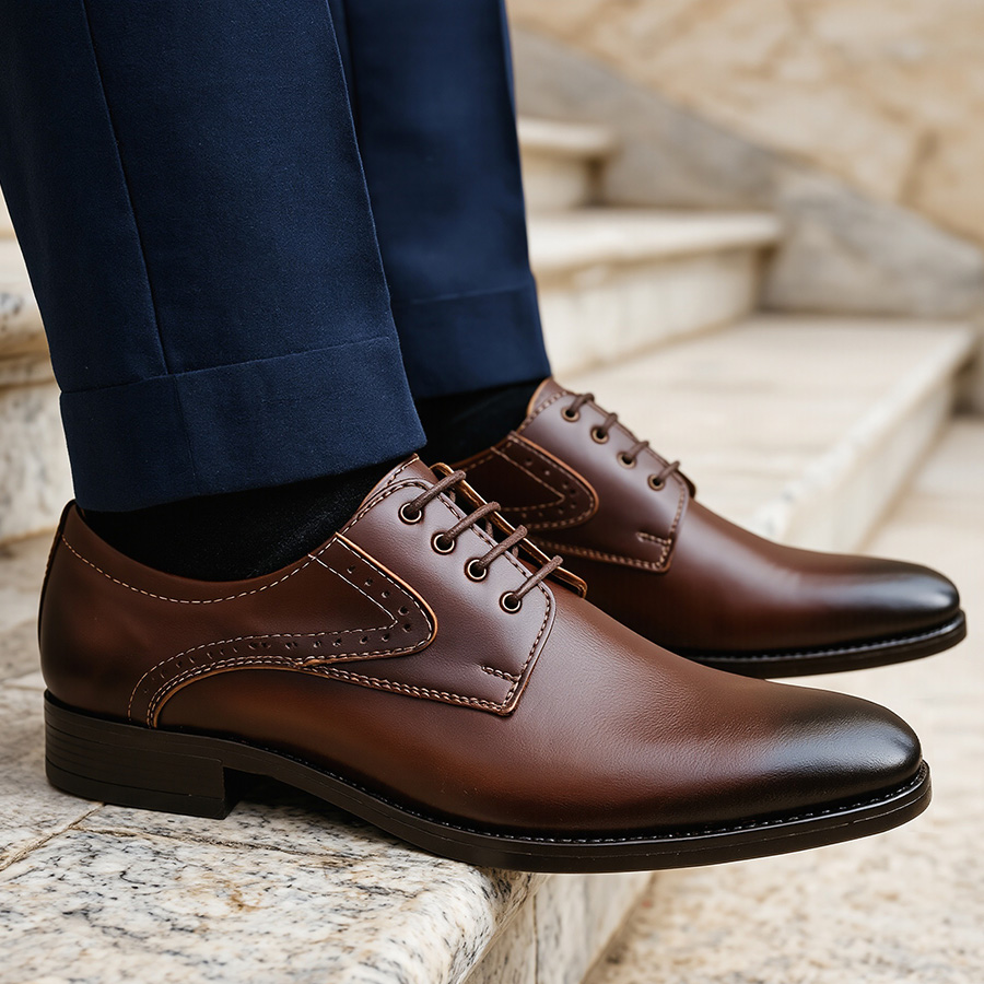 pantofi-eleganti-maro-din-piele-naturala-marimi-intre-37-si-46 Pantofi eleganti maro din piele naturala marimi intre 38 si 45 - imagine 1