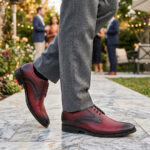 Pantofi eleganti visinii din piele naturala marimi intre 38 si 45
