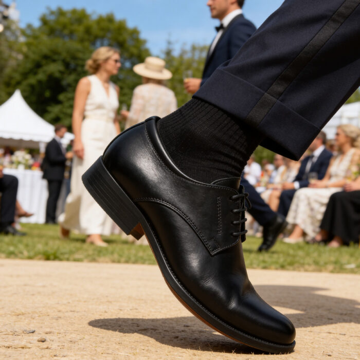 Pantofi eleganti cu siret negri din piele naturala marimi intre 39 si 46 - imagine 3