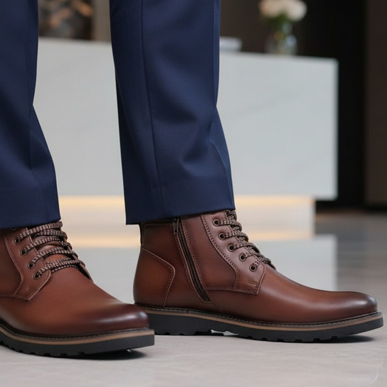 ghete-barbatesti-casual-din-piele-naturala-maro-intre-39-si-44 Ghete barbatesti casual din piele naturala maro intre 39 si 45 - imagine 1