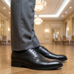 Pantofi eleganti cu siret negri din piele naturala marimi intre 40 si 45