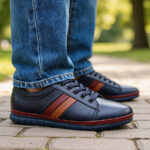 Pantofi foarte comozi din piele naturala bleumarin intre 40 si 44