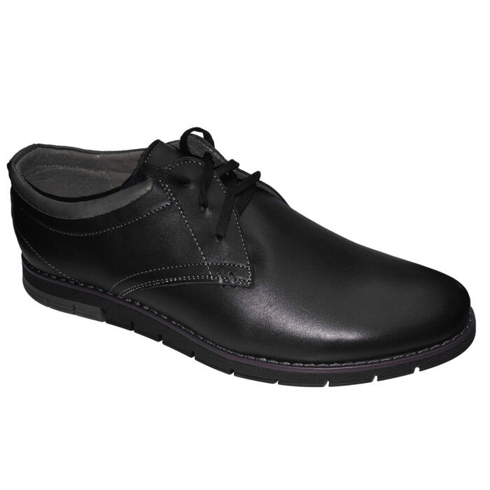 Pantofi negri din piele naturala intre 39 si 44 - imagine 2