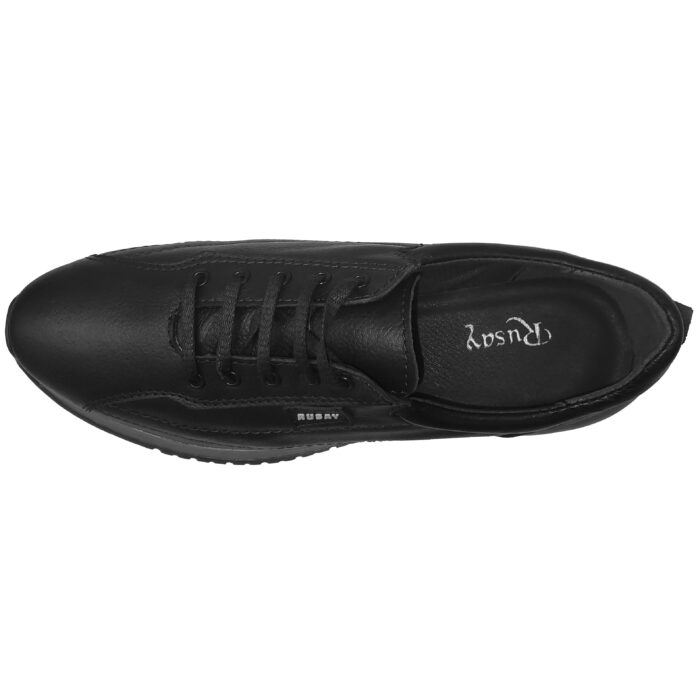 ULTIMA PERECHE Pantofi sport negri cu siret din piele naturala Rusay marimea 41 - imagine 4