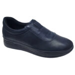 Pantofi dama usori din piele naturala bleumarin BIO FLEX Confort cu elastic intre 36 si 40 - imagine 2
