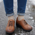 Pantofi dama din piele naturala maro-cognac BIO FLEX Confort intre 36 si 40