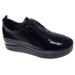 Pantofi de dama Dogati din piele naturala neagra lacuita intre 36 si 40