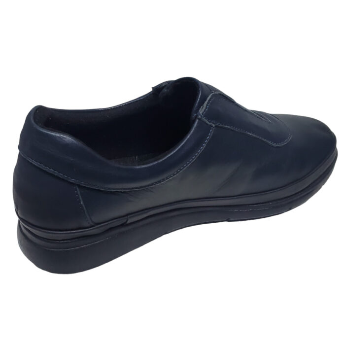 Pantofi dama usori din piele naturala bleumarin BIO FLEX Confort cu elastic intre 36 si 40 - imagine 3