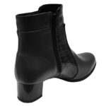 Botine dama cu toc gros elegante din piele naturala negre intre 35 si 40 - imagine 3