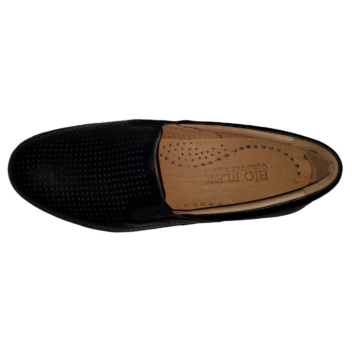 Pantofi de vara dama Bio Flex din piele naturala perforata negri intre 36 si 40 - imagine 5