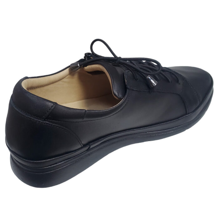 Pantofi dama usori din piele naturala negri BIO FLEX cu siret si fermoar intre 36 si 40 - imagine 2