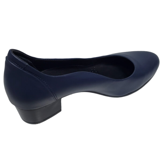 ULTIMA PERECHE Pantofi dama bleumarin eleganti cu toc masiv din piele naturala Dogati marimea 36 - imagine 3