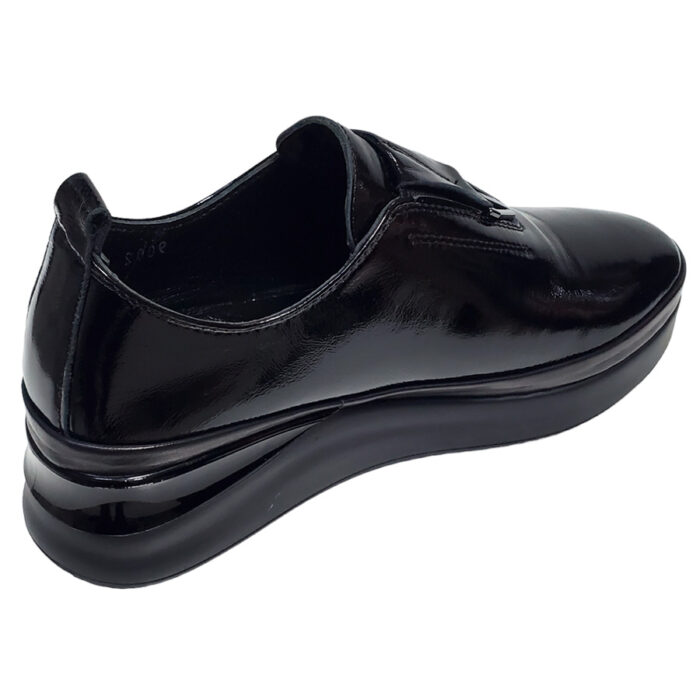 Pantofi de dama Dogati din piele naturala neagra lacuita intre 36 si 40 - imagine 2