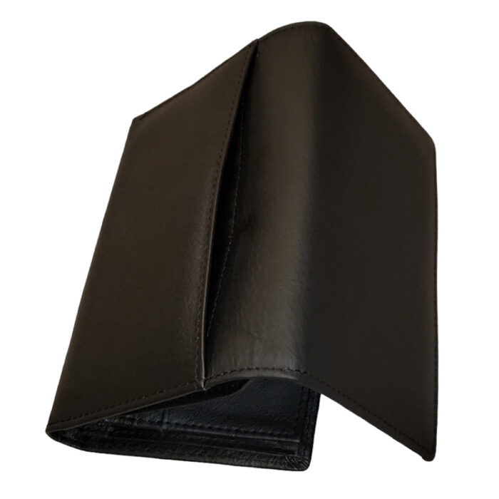Portofel vertical dama din piele naturala negru - imagine 4