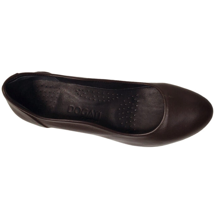 Pantofi dama cafenii eleganti cu toc masiv din piele naturala Dogati intre 36 si 40 - imagine 5