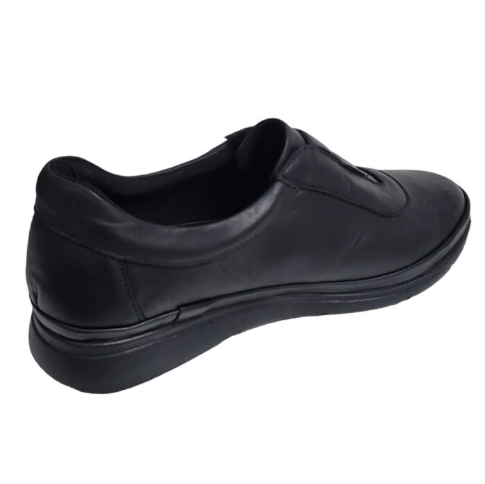 Pantofi dama usori din piele naturala negri BIO FLEX Confort cu elastic marimile 38 si 39 - imagine 2