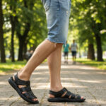 Sandale barbatesti din piele naturala negre marimi intre 39 si 45